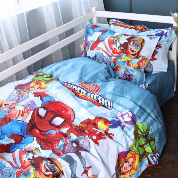 Фото - Комплект постільної білизни MirSon King Size 220x240 см 17-0796 Marvel Бязь (2200011439815)